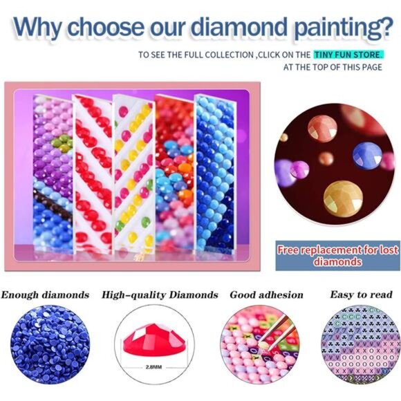 12 Pack Diamond Painting Kits for Adults 5D Diamond Art Kit Paint by Number - Picture 4 of 7